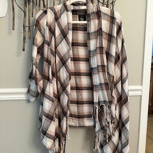 Flannel Cardigan, Plaid, Billabong
